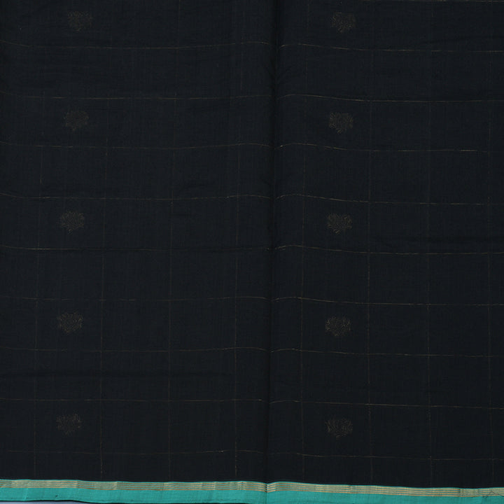 Hayagrivas Black Pure Kanchi Silk Cotton Saree KSBE151C1-3