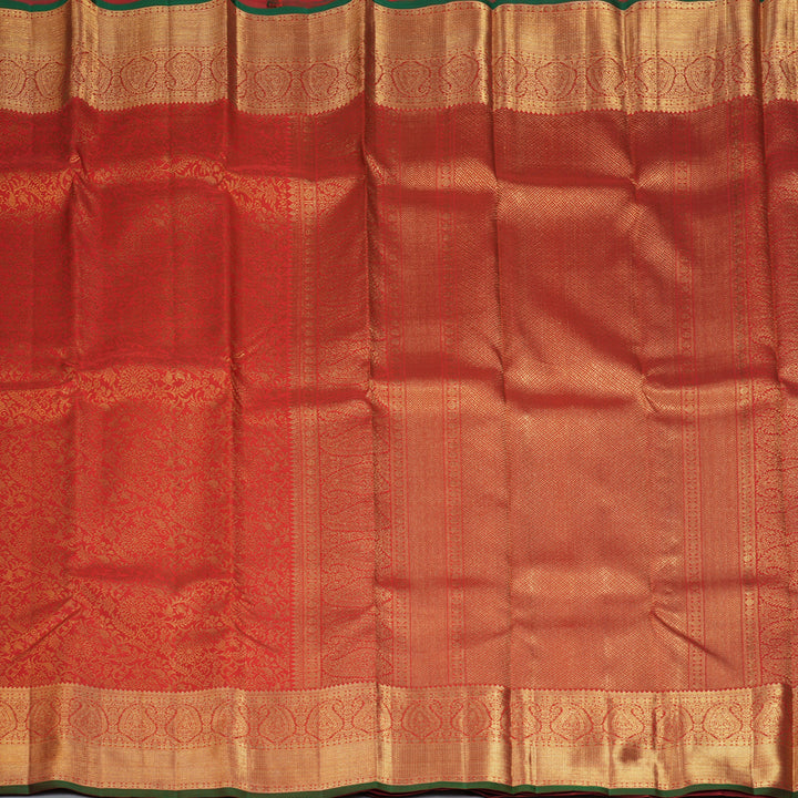 Hayagrivas Handloom Red Kanjivaram Silk Saree KSBE152C1-1
