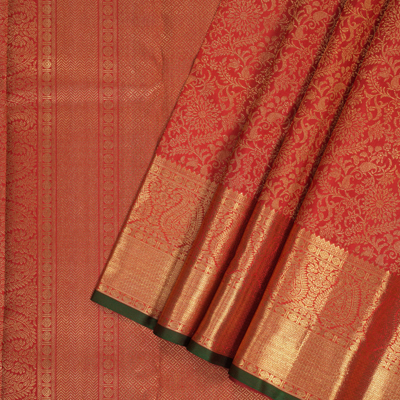 Hayagrivas Handloom Red Kanjivaram Silk Saree KSBE152C1-1