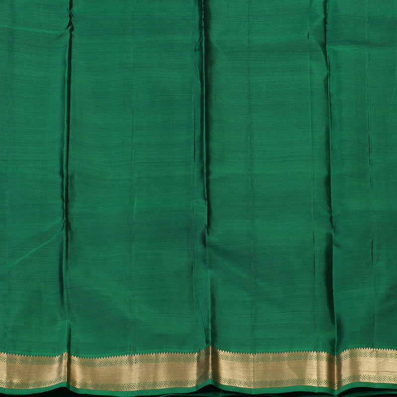 Hayagrivas Handloom Violet Kanjivaram Silk Saree with Green Border KSBE17I25-5