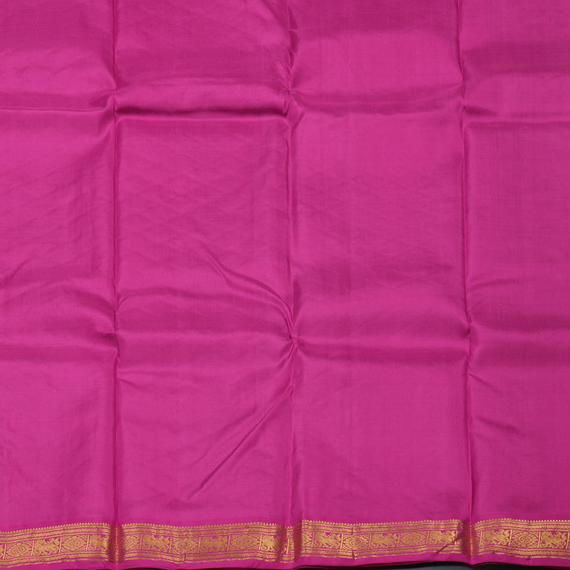 Hayagrivas Handloom Purple Kanjivaram Silk Saree with Rani Pink Border KSBE17I26-3