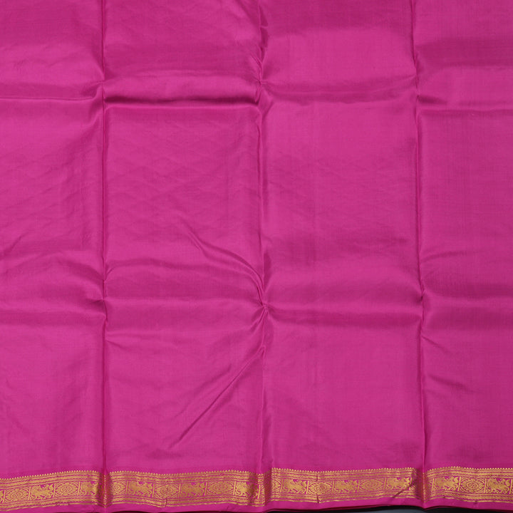 Hayagrivas Handloom Purple Kanjivaram Silk Saree with Rani Pink Border KSBE17I26-3