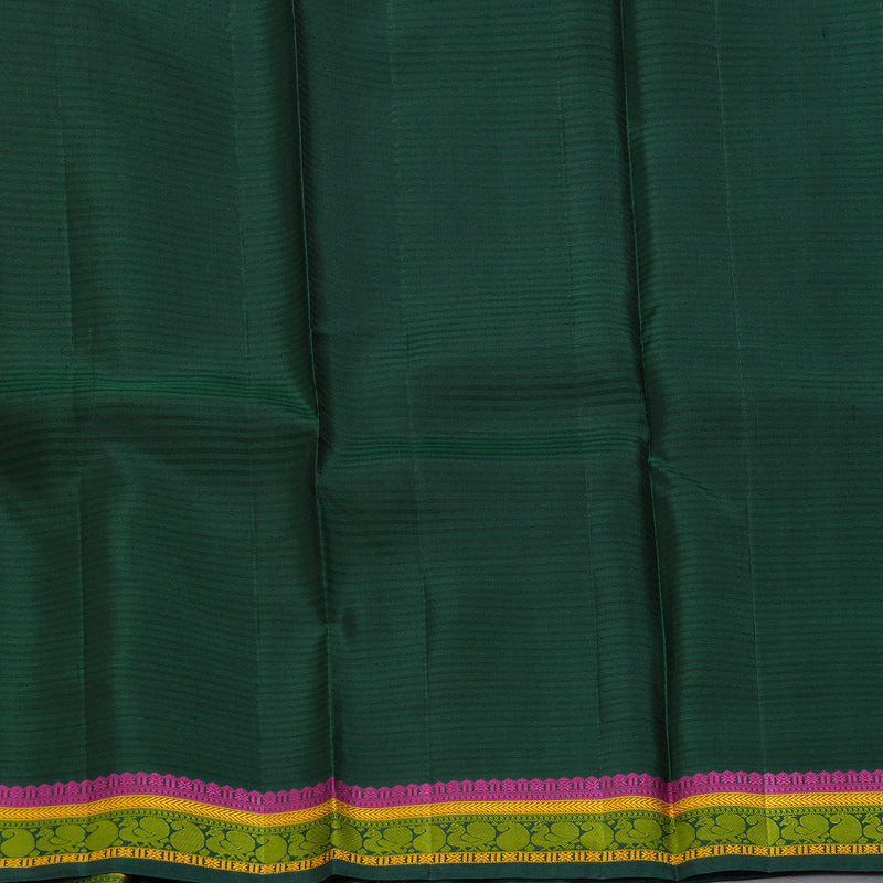 Hayagrivas Handloom Violet Kanjivaram Silk Saree with Bottle Green Border KSBE17I29-2