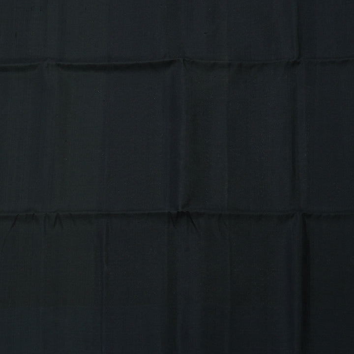 Hayagrivas Dark Grey Handloom Soft Silk Saree with Black Border KSBE20I3-11