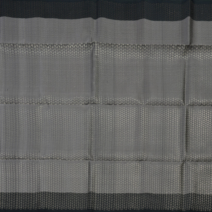 Hayagrivas Dark Grey Handloom Soft Silk Saree with Black Border KSBE20I3-11