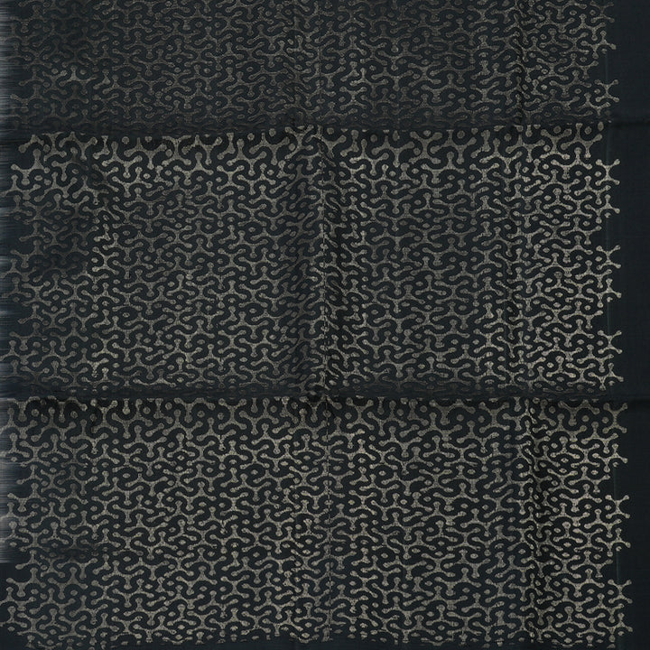 Hayagrivas Dark Grey Handloom Soft Silk Saree with Black Border KSBE20I3-11