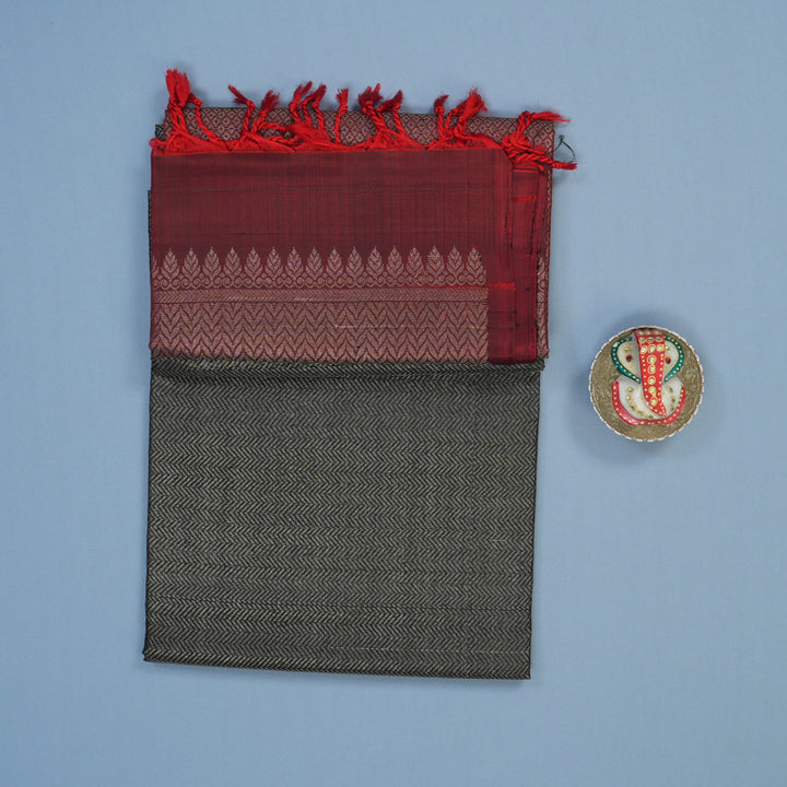 Hayagrivas Black Handloom Soft Silk Saree KSBE20I3-12