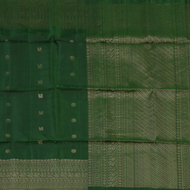 Hayagrivas Dark Mehandi Green Handloom Soft Silk Saree KSBE20I4-3