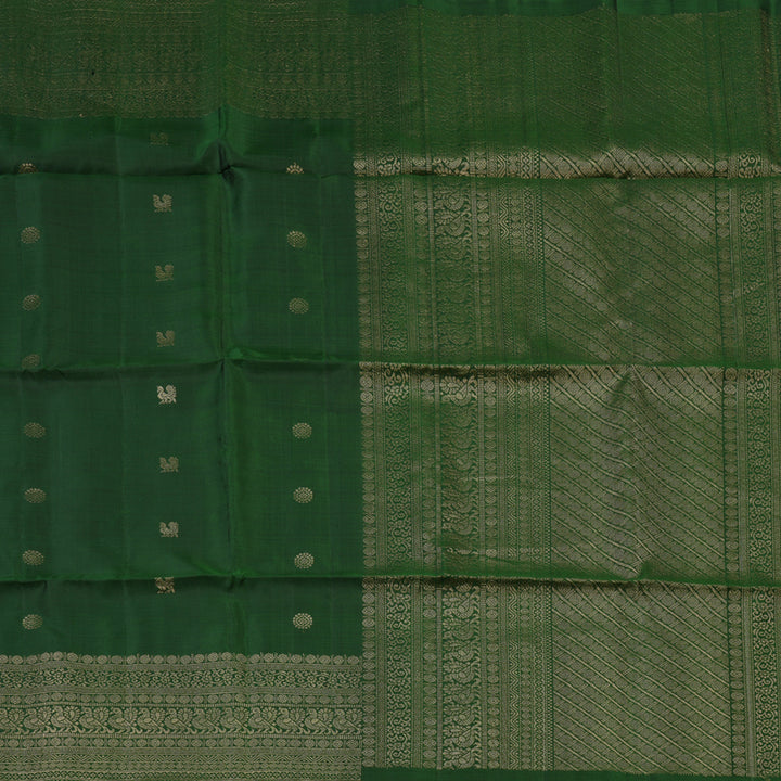 Hayagrivas Dark Mehandi Green Handloom Soft Silk Saree KSBE20I4-3