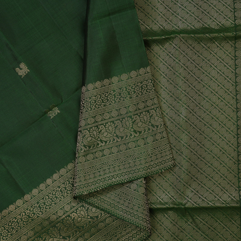 Hayagrivas Dark Mehandi Green Handloom Soft Silk Saree KSBE20I4-3