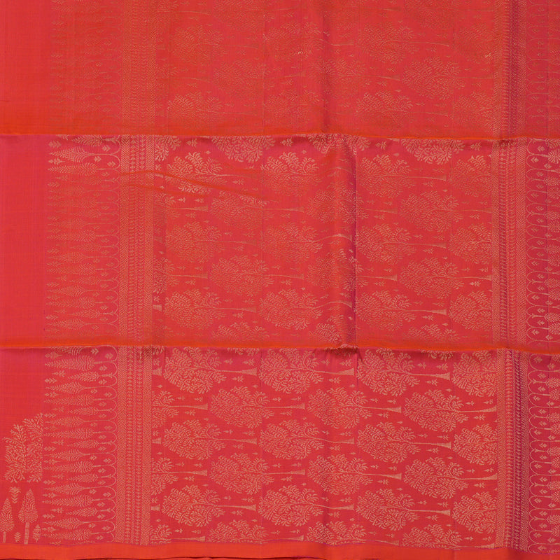 Hayagrivas Orangish-Pink Pure Soft Silk Saree KSBE20I4-4