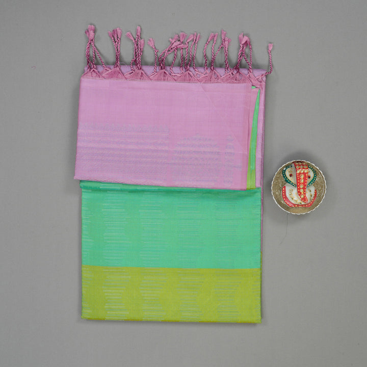Hayagrivas Pista Green & Mint Green Pure Soft Silk Saree KSBE22I10-1