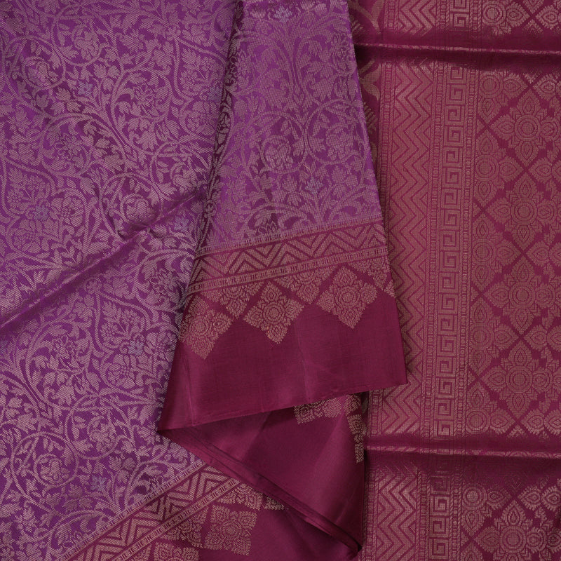 Hayagrivas Purple Handloom Soft Silk Saree KSBE22I13-1