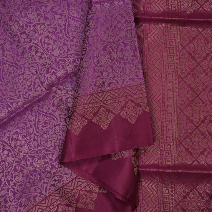 Hayagrivas Purple Handloom Soft Silk Saree KSBE22I13-1