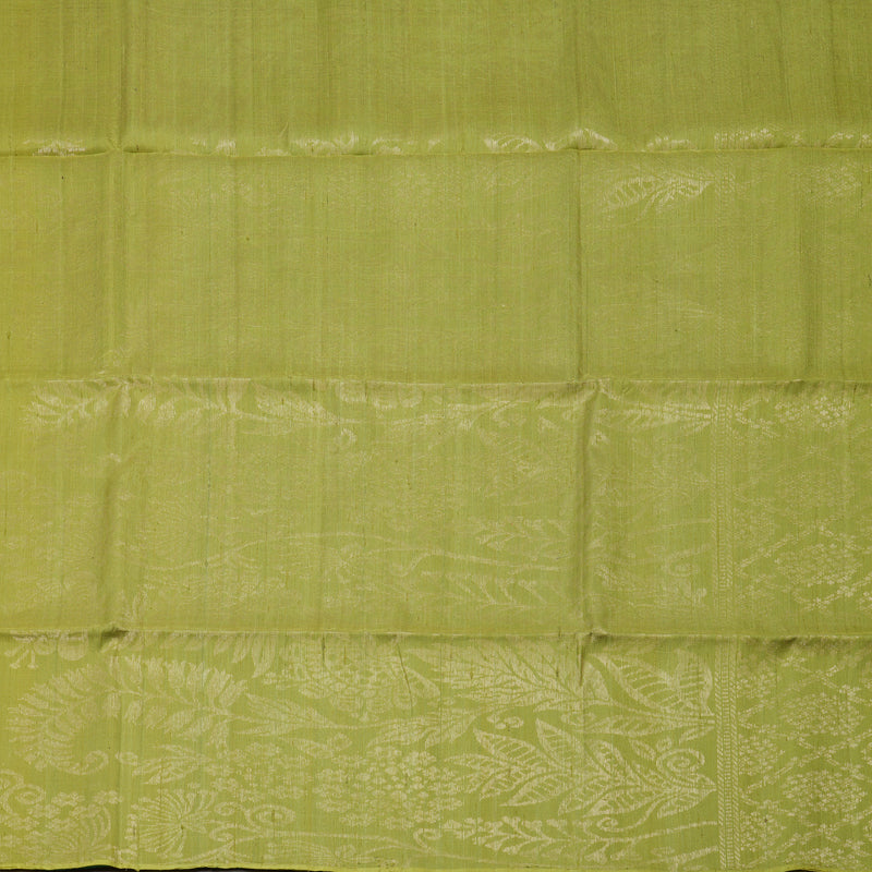 Hayagrivas Yellowish-Green Pure Soft Silk Saree KSBE22I14-1