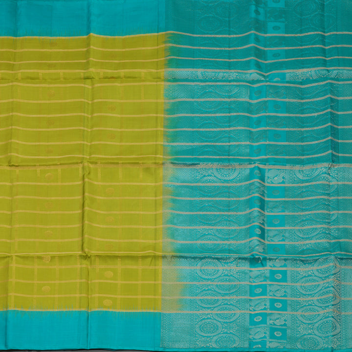 Hayagrivas Parrot Green Pure Soft Silk Saree KSBE22I18-1