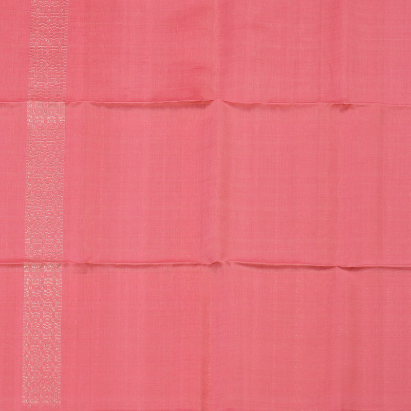 Hayagrivas Cream & Rose Pink Stripes Handloom Soft Silk Saree KSBE22I2-1