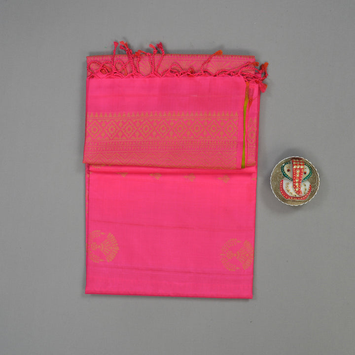 Hayagrivas Pink Pure Soft Silk Saree KSBE22I24-1