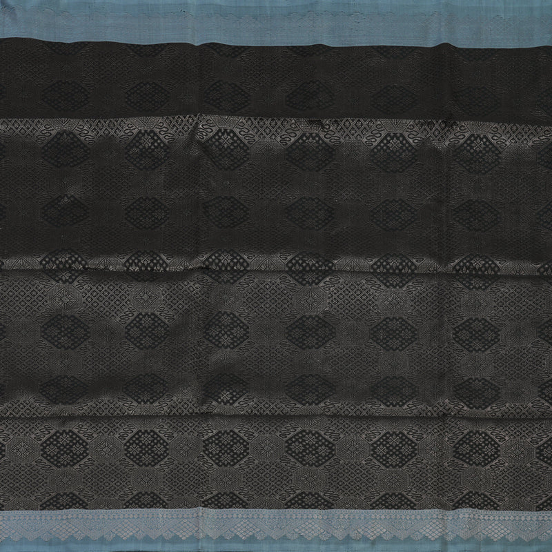 Hayagrivas Black Pure Soft Silk Saree KSBE22I27-1