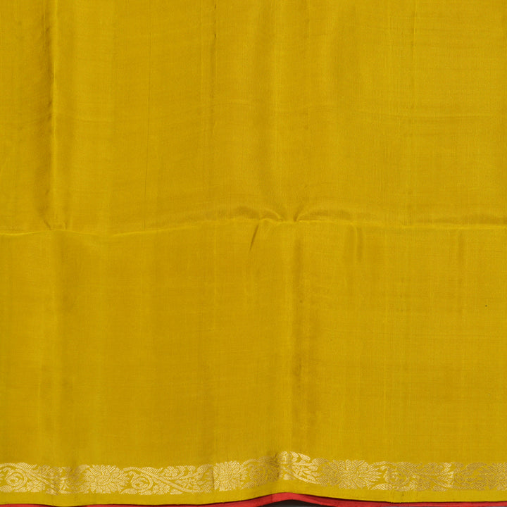 Hayagrivas Reddish-Orange Handloom Soft Silk Saree KSBE22I28-1