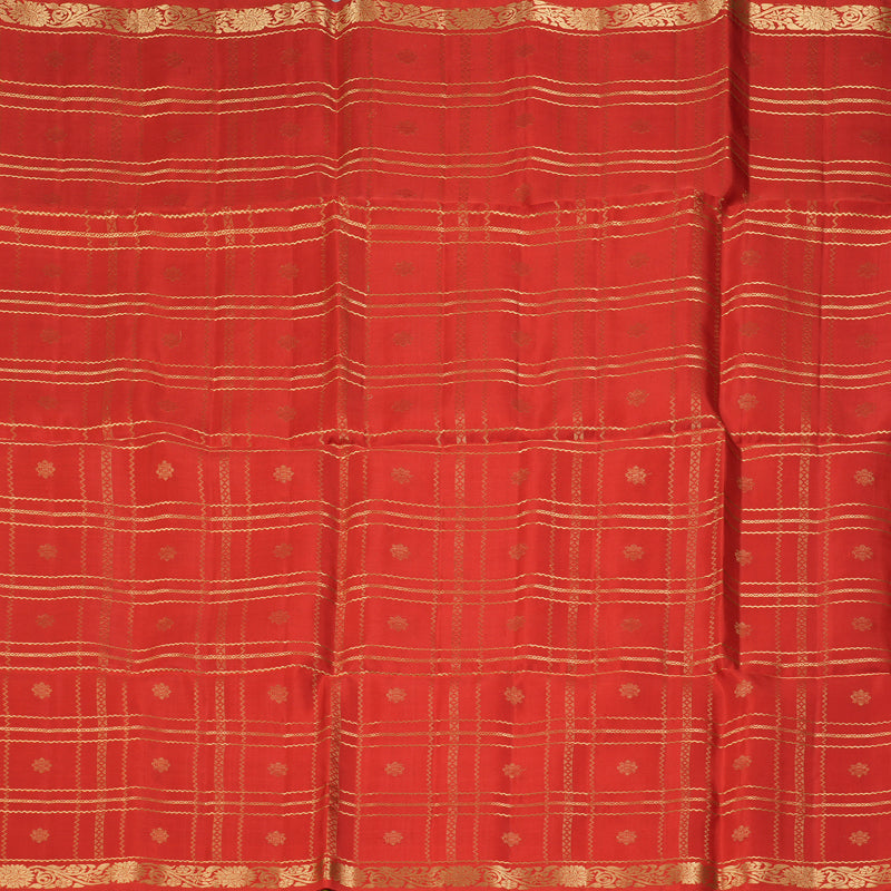 Hayagrivas Reddish-Orange Handloom Soft Silk Saree KSBE22I28-1