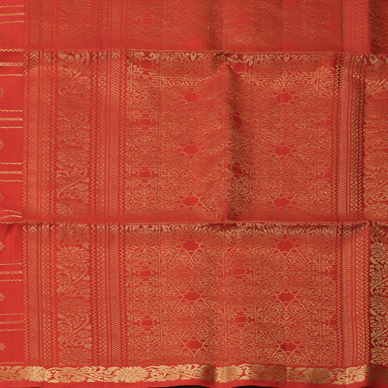 Hayagrivas Reddish-Orange Handloom Soft Silk Saree KSBE22I28-1
