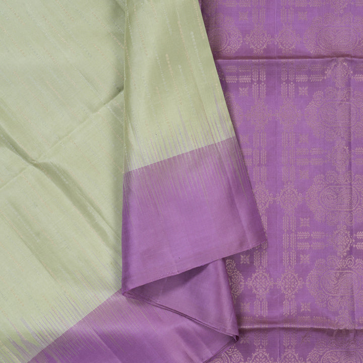 Hayagrivas Mild Pista Green Handloom Soft Silk Saree KSBE22I9-2