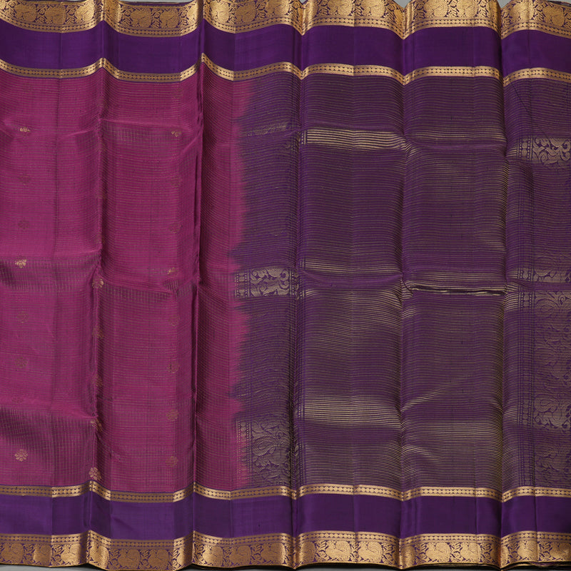 Hayagrivas Wine Purple Pure Soft Silk Saree KSBE24I15-1