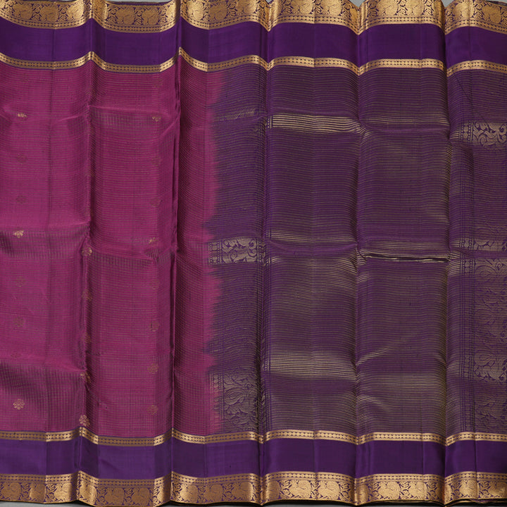 Hayagrivas Wine Purple Pure Soft Silk Saree KSBE24I15-1