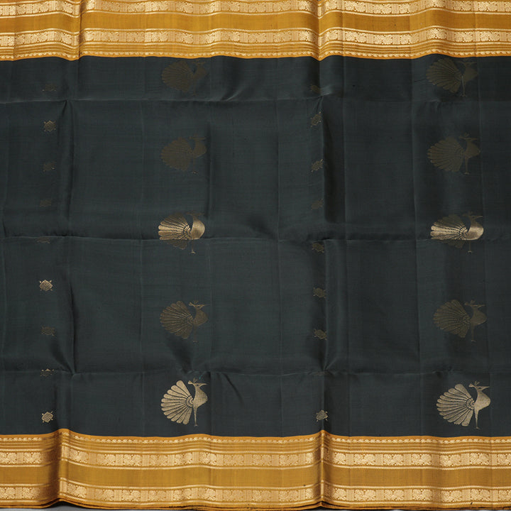 Hayagrivas Black Pure Soft Silk Saree KSBE24I2-1