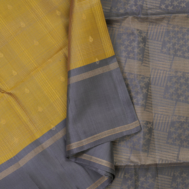 Hayagrivas Metallic Gold Handloom Soft Silk Saree KSBE24I5-2