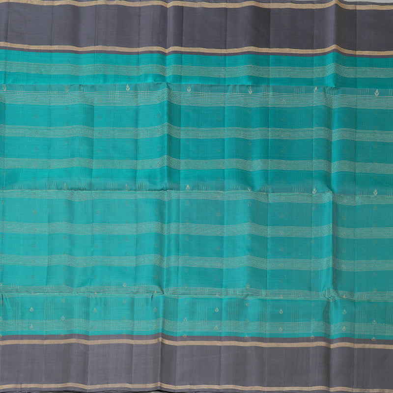 Hayagrivas Teal Pure Soft Silk Saree KSBE24I5-3