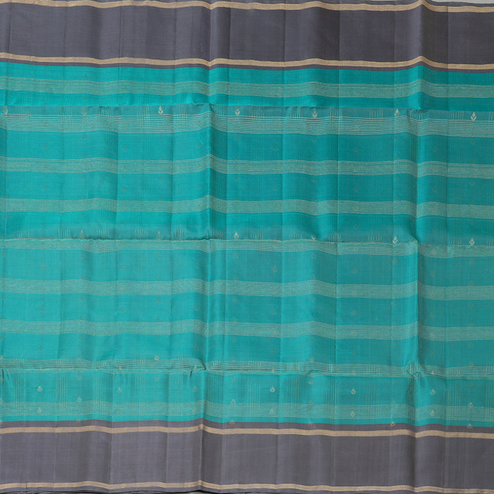 Hayagrivas Teal Pure Soft Silk Saree KSBE24I5-3