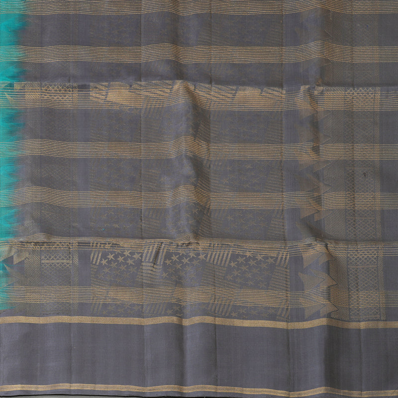 Hayagrivas Teal Pure Soft Silk Saree KSBE24I5-3