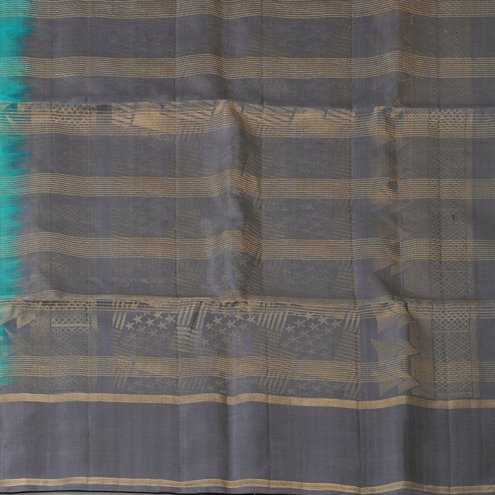 Hayagrivas Teal Pure Soft Silk Saree KSBE24I5-3