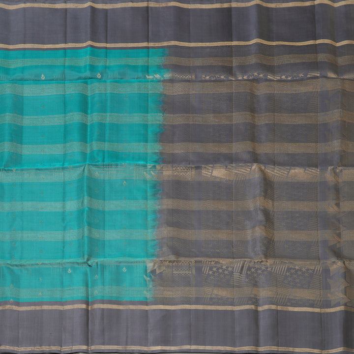 Hayagrivas Teal Pure Soft Silk Saree KSBE24I5-3