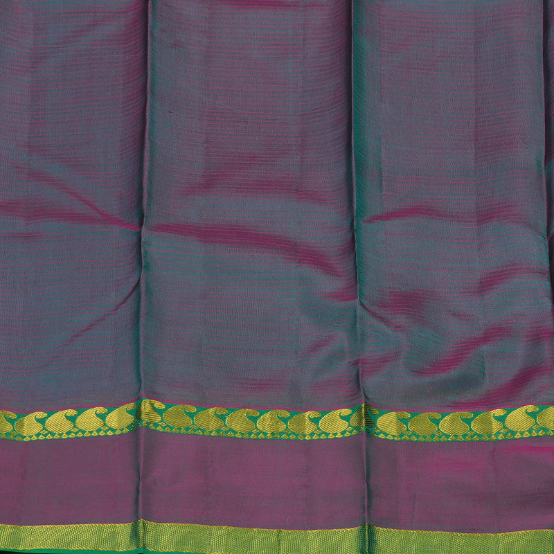 Hayagrivas Handloom Blue-Green Kanjivaram Silk Saree KSBE25I2-25
