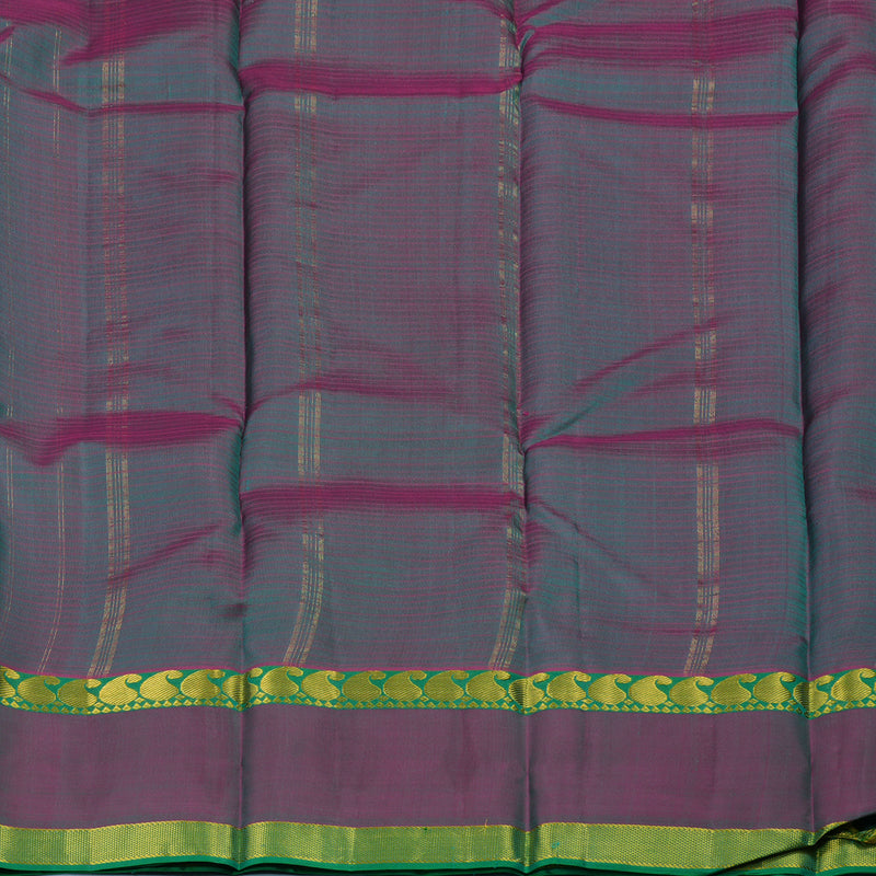 Hayagrivas Handloom Blue-Green Kanjivaram Silk Saree KSBE25I2-25