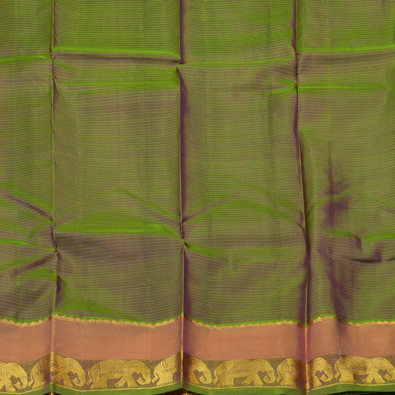 Hayagrivas Handloom Purple Kanjivaram Silk Saree with Orange Border KSBE25I2-26