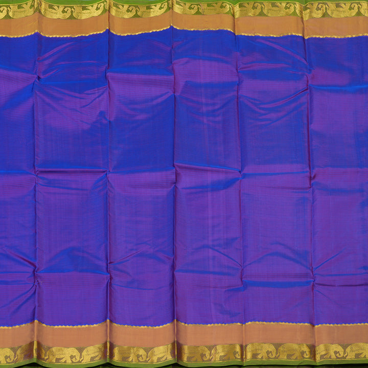 Hayagrivas Handloom Purple Kanjivaram Silk Saree with Orange Border KSBE25I2-26