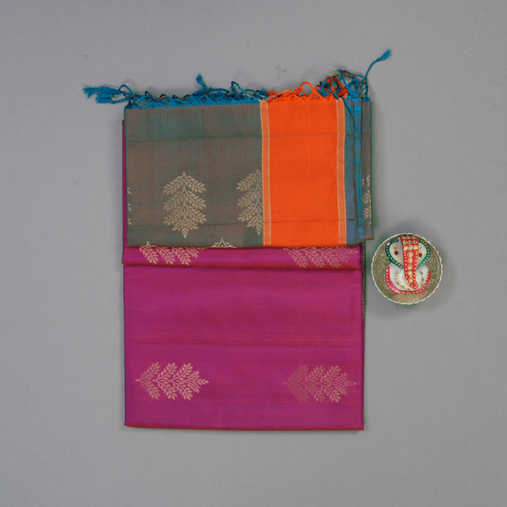 Hayagrivas Purple Handloom Soft Silk Saree KSBE28I1-3