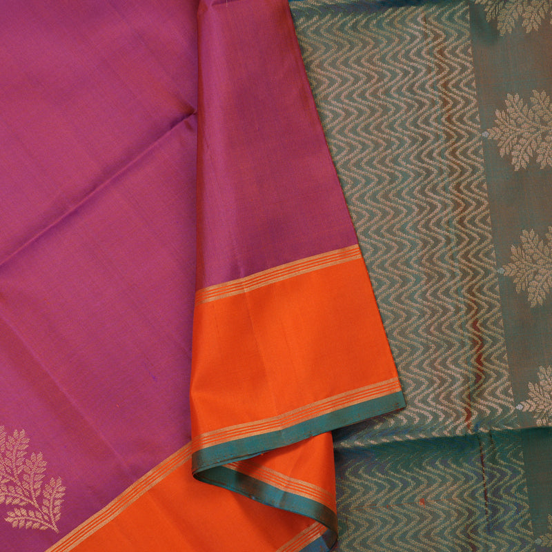 Hayagrivas Purple Handloom Soft Silk Saree KSBE28I1-3