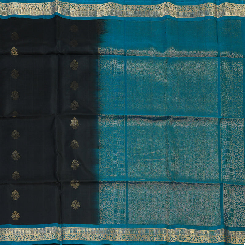 Hayagrivas Black Handloom Soft Silk Saree KSBE28I2-11