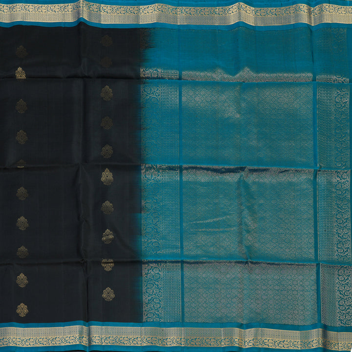 Hayagrivas Black Handloom Soft Silk Saree KSBE28I2-11