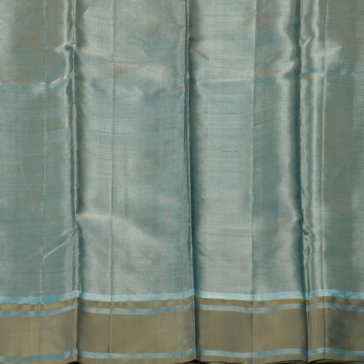Hayagrivas Teal Blue Pure Soft Silk Saree KSBE28I2-4