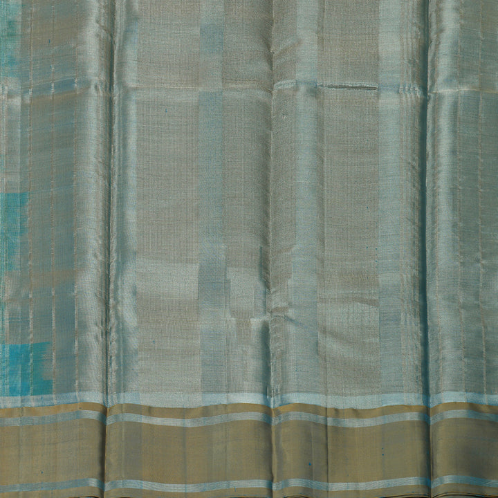Hayagrivas Teal Blue Pure Soft Silk Saree KSBE28I2-4