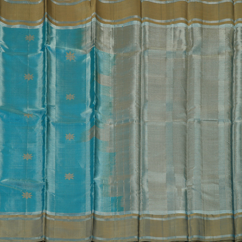 Hayagrivas Teal Blue Pure Soft Silk Saree KSBE28I2-4