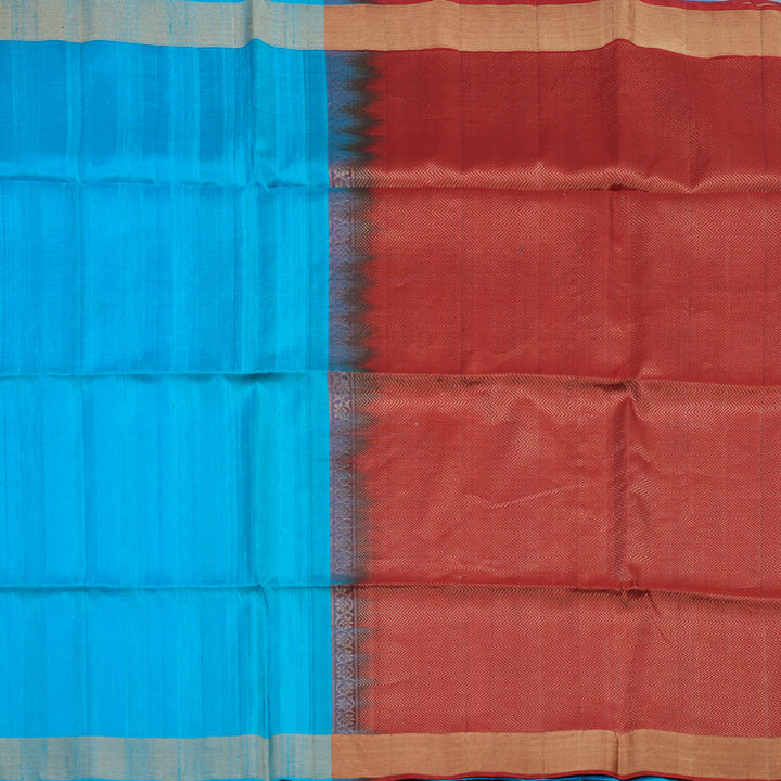Hayagrivas Sky Blue Handloom Soft Silk Saree KSBE28I3-1