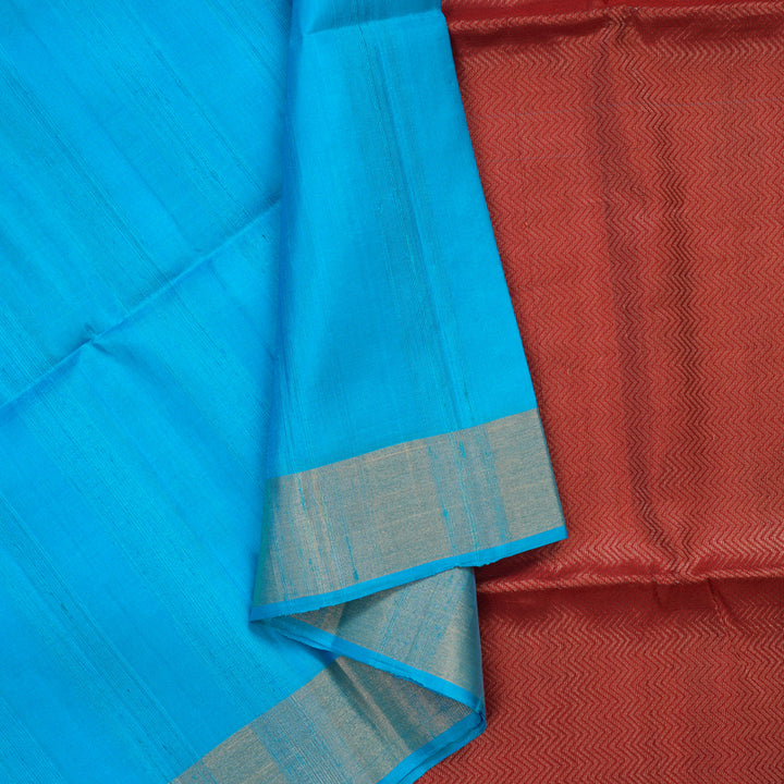 Hayagrivas Sky Blue Handloom Soft Silk Saree KSBE28I3-1