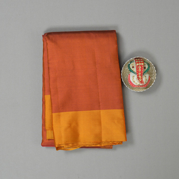 Hayagrivas Rust Orange Pure Soft Silk Saree KSBE28I3-3